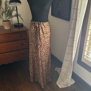Things Between leopard silk maxi skirt medium
